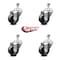 Service Caster 3.5 Inch Phenolic Wheel Swivel 1/2 Inch Threaded Stem Caster Set SCC-TS20S3514-PHS-121315-4 - alternate 5
